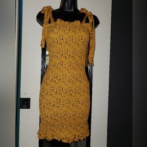 Free People Bella Ditsy Floral Smocked Mini Dress for Summer